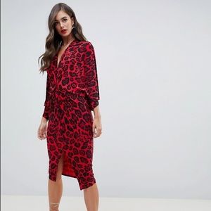 Flounce London Tall Kimono Midi Dress